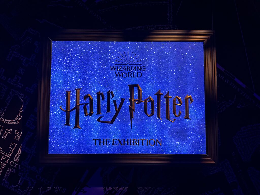 Entrance sign of the Harry Potter Exhibition in NYC